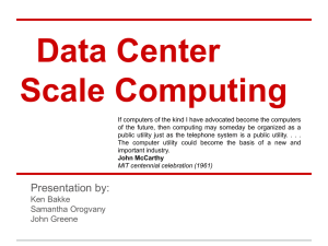 Data-center scale computing presentation