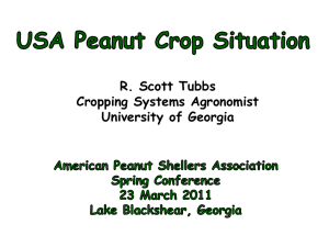 USA Peanut Crop Situation - American Peanut Shellers Association