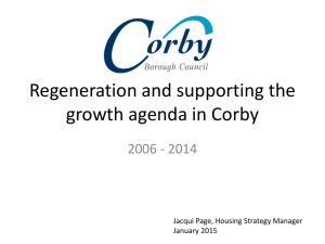 Regeneration and supporting the growth agenda in Corby