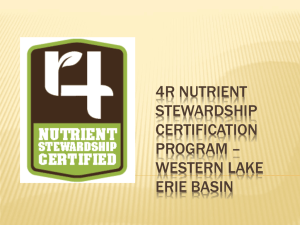 4R Nutrient Stewardship Certification Program