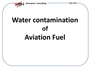 Water contamination of Aviation Fuel Aerospace Consulting Dror Artzi