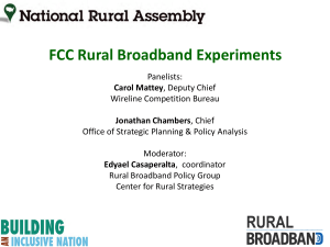 FCC Rural Broadband Experiments.August.2014