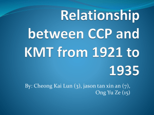 Relationship between CCP and KMT from 1921 to