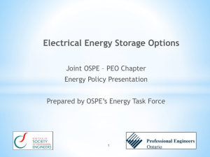Electrical Energy Storage Options