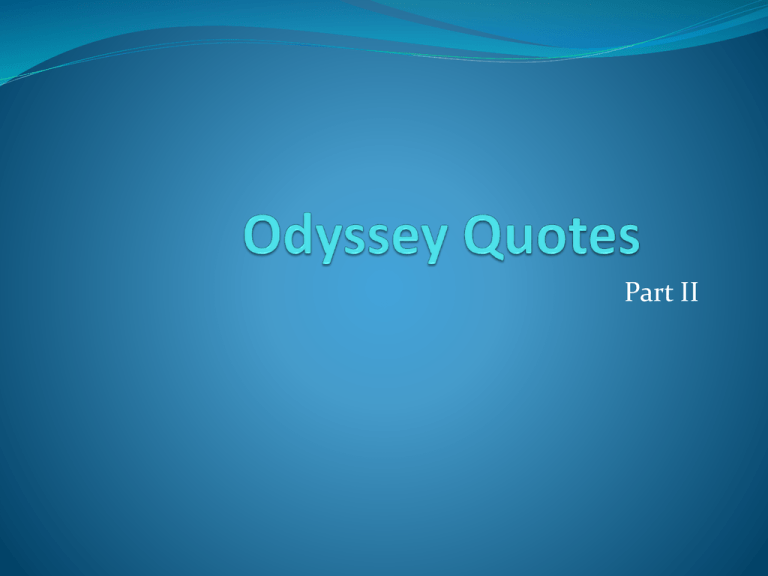 Odyssey Quotes