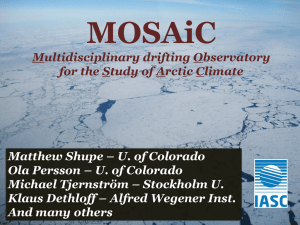 MOSAiC Overview Presentation at 2012 American Geophysical