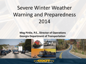 Governor`s Severe Winter Weather Report