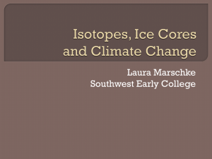 Isotopes, Ice Cores and Climate Change