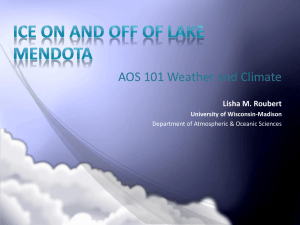 Lake Mendota - Atmospheric and Oceanic Sciences
