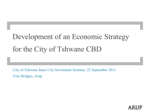 Development of an Economic Strategy for the City of Tshwane CBD