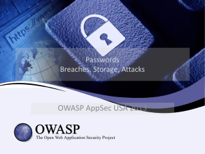 Password Breaches - OWASP Appsec USA 2013