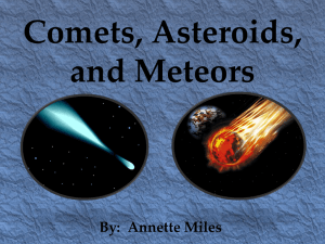 Comets, Asteriods, and Meteors PowerPoint