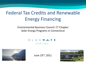 Federal Tax Credits - Environmental Business Council of New