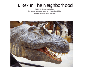 T.Rex in The Neighborhood - Bulletin Boards for the Music Classroom