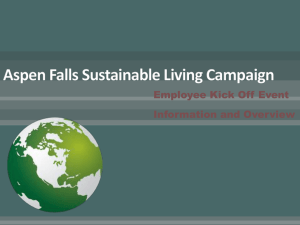 Aspen Falls Sustainable Living Campaign