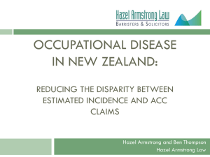 Occupational Disease in New Zealand