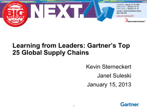 Learning from Leaders: Gartner`s Top 25 Global Supply Chains