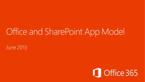 Office and SharePoint App Model