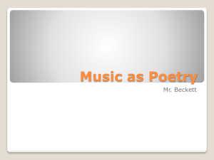 Sample Music as Poetry PowerPoint