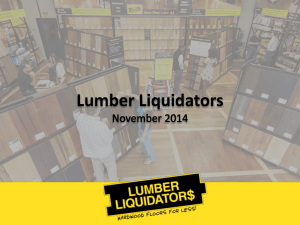 Lumber Liquidators Investor Presentation