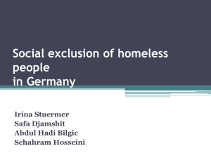 Social exclusion of homeless people in Germany