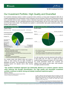 Investment Portfolio: High Quality and Diversified