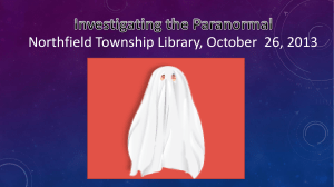 Michigan Paranormal Encounters, October 26, 2013