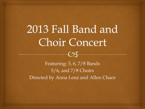 Fall Band and Choir concert power point