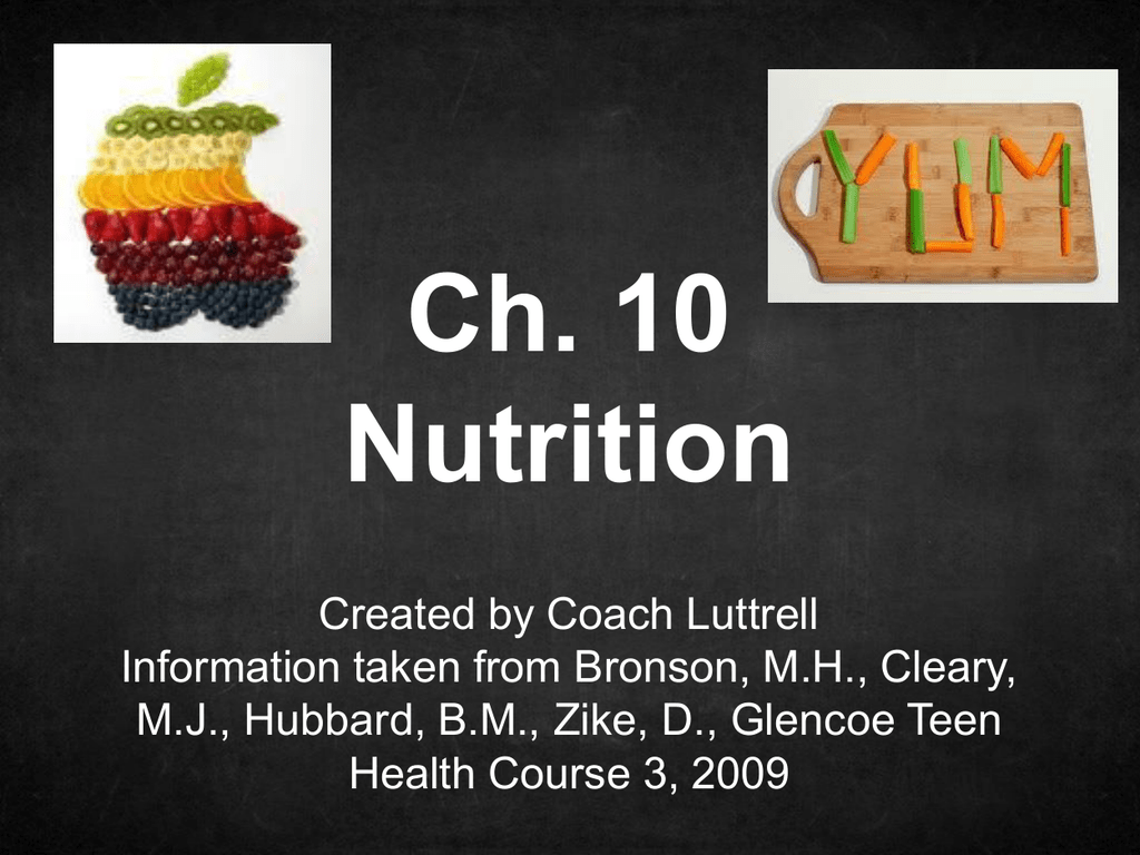 Chapter 10 Nutrition