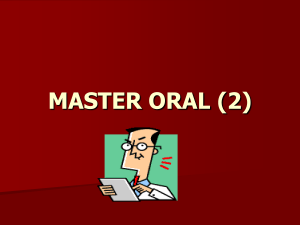master oral part 2 - mmm