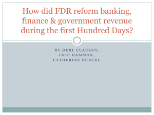 How did FDR reform banking, finance & government revenue during