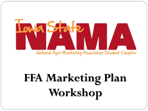 FFA Marketing CDE Competition Workshop