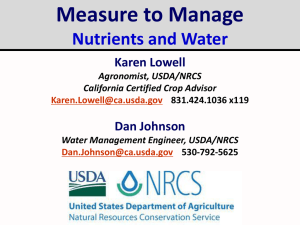 Measure to Manage Nutrients and Water