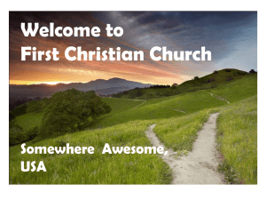 Narrative Budget - Christian Church (Disciples of Christ)