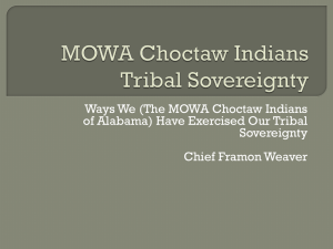 MOWA Choctaw Indians Tribal Sovereignty