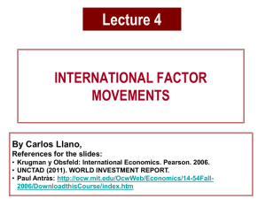 International movement of factors