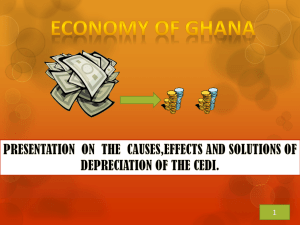 What depreciation of the cedi is. Causes of