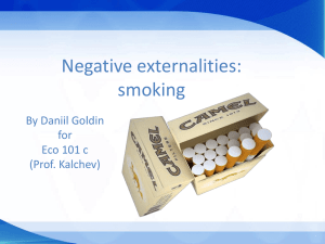 Negative externalities: smoking