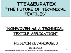 nonwoven as a technical textile application