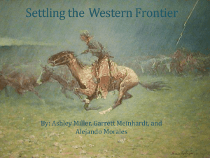 Settling the Western Frontier