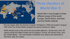 Three theaters of World War II