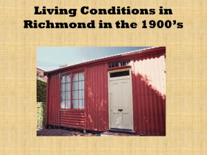 Living Conditions in Richmond in the 1900*s