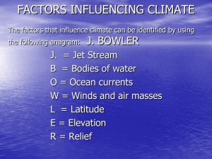 CLIMATE CHANGE FACTORS
