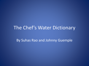 Water Dictionary
