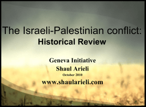 The Israeli-Palestinian conflict: Historical Review