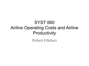 SYST 660 Airline Operating Costs and Airline Productivity