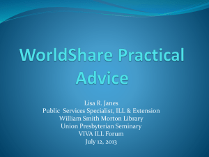 Navigating from OCLC First Search to WorldShare ILL
