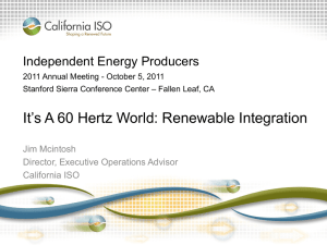 Jim Mcintosh - CAISO Renewable Integration