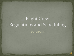 Flight Crew Regulations and Scheduling