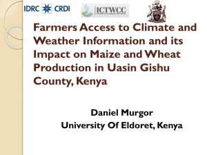 Farmers Access to Climate and Weather Information and its Impact